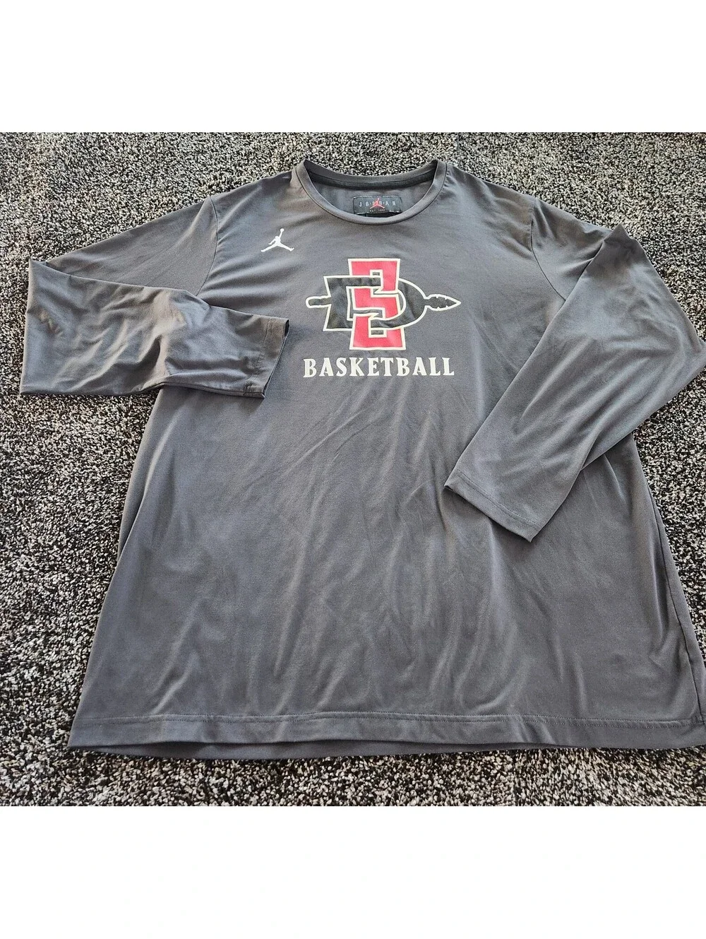 NCAA Jordan Nike San Diego State Aztec basketball pullover L/S Shirt XL Gray